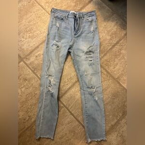 Cello Light Blue Ripped Skinny Jeans